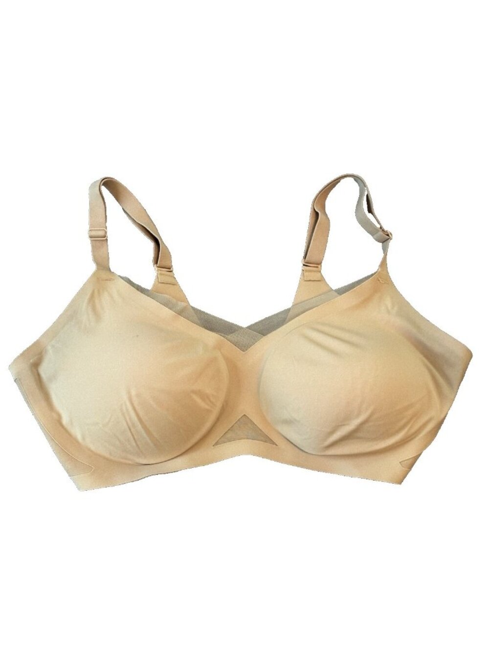 Honeylove Crossover Wireless Bra Nude Beige 38 B/C L Smoothing Comfort Support